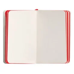 CUADERNO CON GOMILLA ANTARTIK NOTES TAPA BLANDA A6 HOJAS LISAS NEGRO Y ROJO 100 HOJAS 80 GR FSC