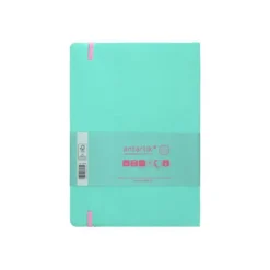 CUADERNO CON GOMILLA ANTARTIK NOTES TAPA BLANDA A5 HOJAS CUADRICULA ROSA Y TURQUESA 80 HOJAS 80 GR FSC