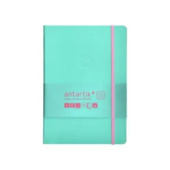 CUADERNO CON GOMILLA ANTARTIK NOTES TAPA BLANDA A5 HOJAS CUADRICULA ROSA Y TURQUESA 80 HOJAS 80 GR FSC