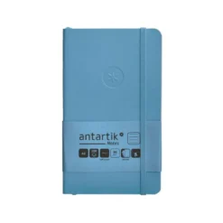 CUADERNO CON GOMILLA ANTARTIK NOTES TAPA BLANDA A6 RAYAS AZUL CLARO 100 HOJAS 80 GR FSC