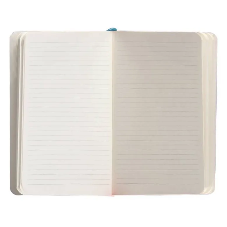 CUADERNO CON GOMILLA ANTARTIK NOTES TAPA BLANDA A6 RAYAS AZUL CLARO 100 HOJAS 80 GR FSC