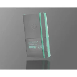 CUADERNO CON GOMILLA ANTARTIK NOTES TAPA BLANDA A6 CUADRICULA GRIS Y TURQUESA 100 HOJAS 80 GR FSC