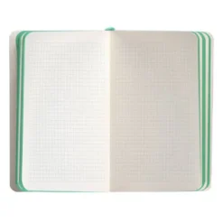 CUADERNO CON GOMILLA ANTARTIK NOTES TAPA BLANDA A6 CUADRICULA GRIS Y TURQUESA 100 HOJAS 80 GR FSC