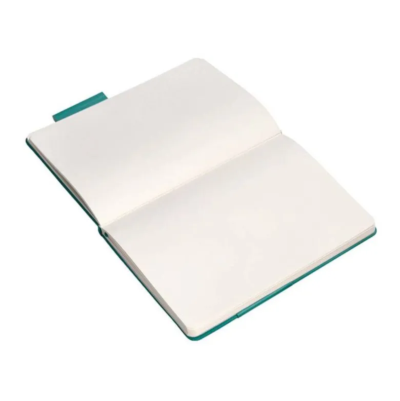 CUADERNO CON GOMILLA ANTARTIK NOTES TAPA DURA A5 HOJAS LISAS VERDE AGUAMARINA 100 HOJAS 80 GR FSC