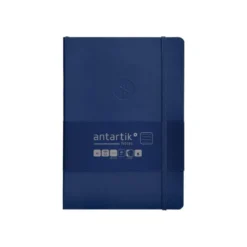 CUADERNO CON GOMILLA ANTARTIK NOTES TAPA BLANDA A5 HOJAS RAYAS AZUL MARINO 80 HOJAS 80 GR FSC