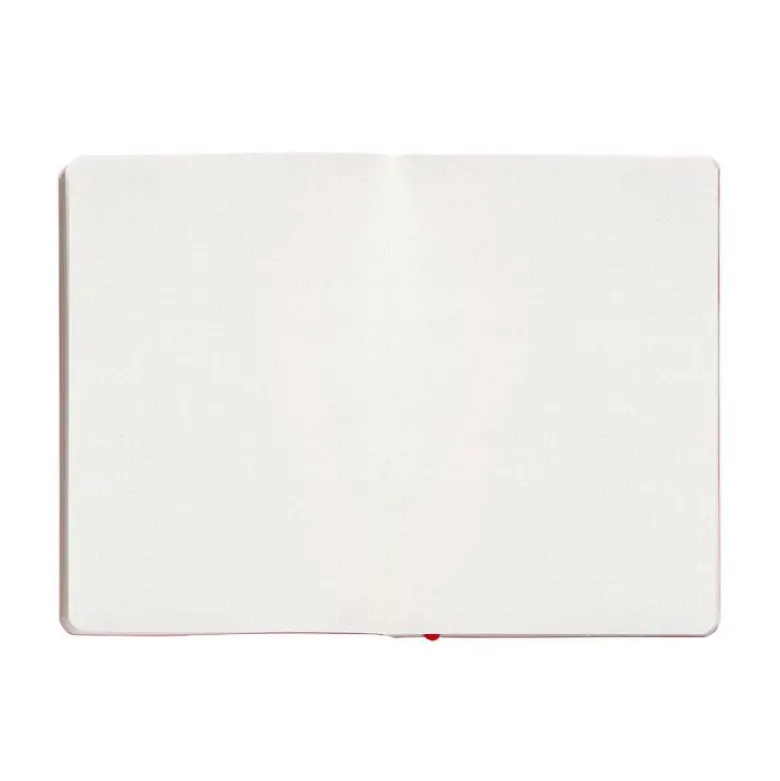 CUADERNO CON GOMILLA ANTARTIK NOTES TAPA BLANDA A5 HOJAS PUNTOS ROJO 80 HOJAS 80 GR FSC