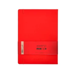 CUADERNO CON GOMILLA ANTARTIK NOTES TAPA DURA A4 HOJAS RAYAS ROJO 100 HOJAS 80 GR FSC