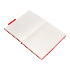 CUADERNO CON GOMILLA ANTARTIK NOTES TAPA DURA A4 HOJAS RAYAS ROJO 100 HOJAS 80 GR FSC