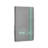 CUADERNO CON GOMILLA ANTARTIK NOTES TAPA BLANDA A6 HOJAS LISAS GRIS Y TURQUESA 100 HOJAS 80 GR FSC