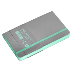 CUADERNO CON GOMILLA ANTARTIK NOTES TAPA BLANDA A6 HOJAS LISAS GRIS Y TURQUESA 100 HOJAS 80 GR FSC