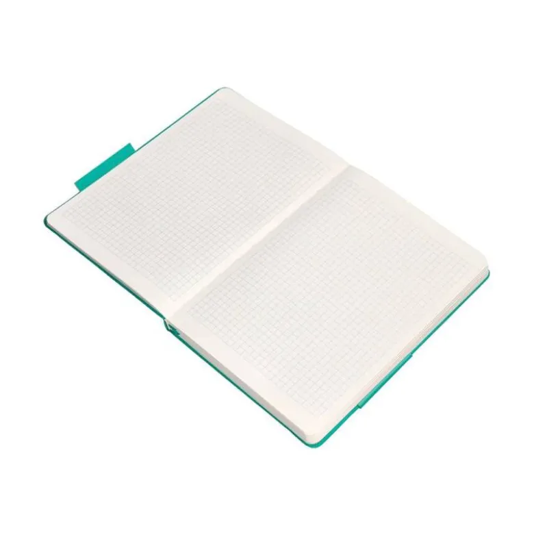 CUADERNO CON GOMILLA ANTARTIK NOTES TAPA DURA A4 HOJAS CUADRICULA TURQUESA 100 HOJAS 80 GR FSC