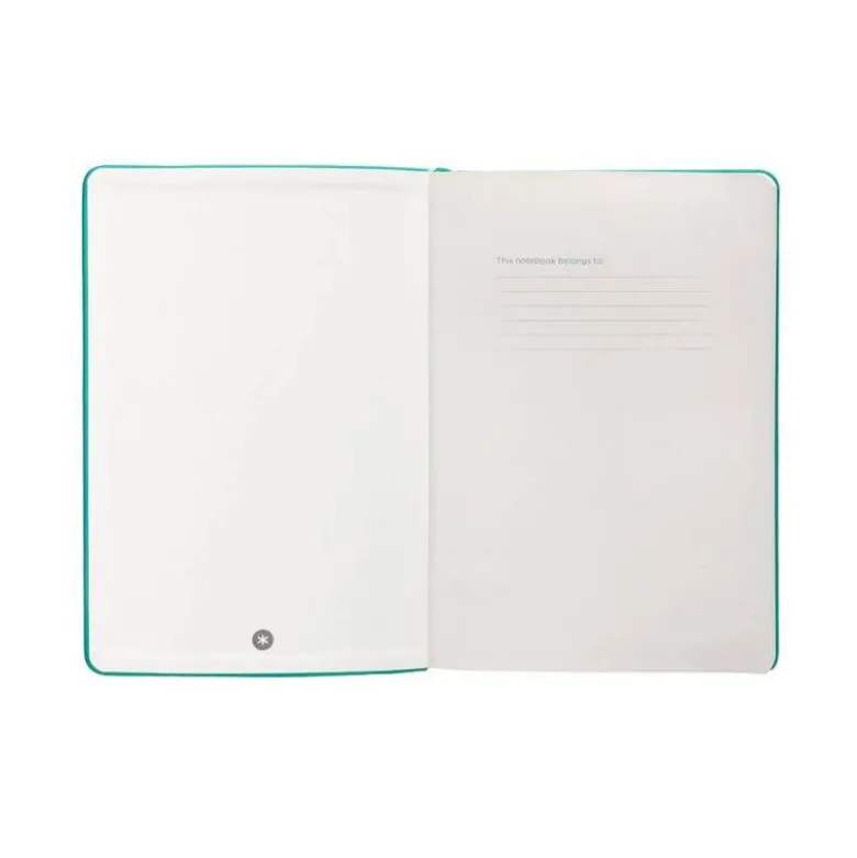 CUADERNO CON GOMILLA ANTARTIK NOTES TAPA DURA A4 HOJAS CUADRICULA TURQUESA 100 HOJAS 80 GR FSC
