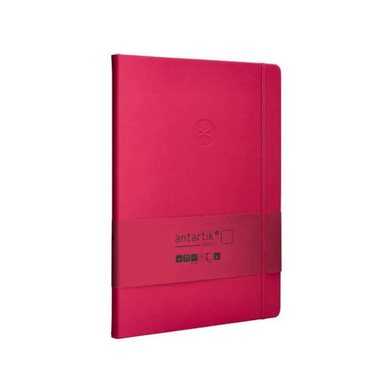 CUADERNO CON GOMILLA ANTARTIK NOTES TAPA DURA A4 HOJAS LISAS BURDEOS 100 HOJAS 80 GR FSC