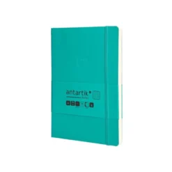 CUADERNO CON GOMILLA ANTARTIK NOTES TAPA BLANDA A5 HOJAS CUADRICULA TURQUESA 80 HOJAS 80 GR FSC