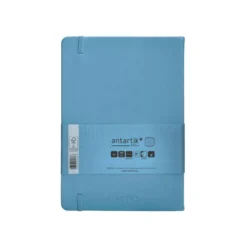 CUADERNO CON GOMILLA ANTARTIK NOTES TAPA DURA A5 HOJAS RAYAS AZUL CLARO 100 HOJAS 80 GR FSC