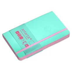 CUADERNO CON GOMILLA ANTARTIK NOTES TAPA BLANDA A6 HOJAS LISAS ROSA Y TURQUESA 100 HOJAS 80 GR FSC