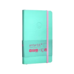 CUADERNO CON GOMILLA ANTARTIK NOTES TAPA BLANDA A6 HOJAS LISAS ROSA Y TURQUESA 100 HOJAS 80 GR FSC