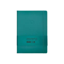 CUADERNO CON GOMILLA ANTARTIK NOTES TAPA DURA A4 HOJAS CUADRICULA VERDE AGUAMARINA 100 HOJAS 80 GR