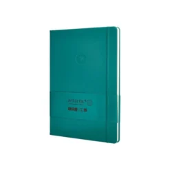 CUADERNO CON GOMILLA ANTARTIK NOTES TAPA DURA A4 HOJAS CUADRICULA VERDE AGUAMARINA 100 HOJAS 80 GR