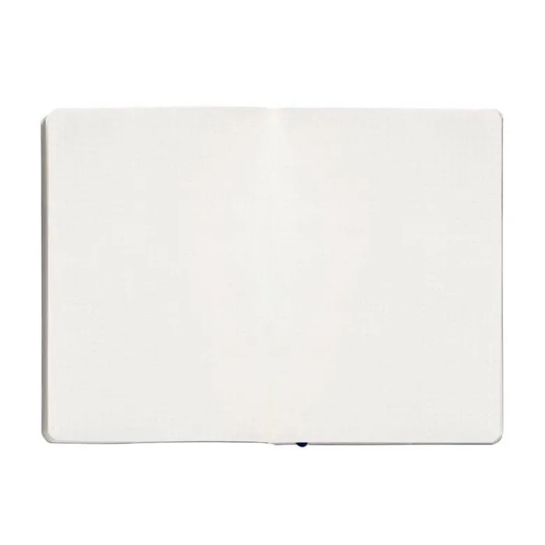 CUADERNO CON GOMILLA ANTARTIK NOTES TAPA BLANDA A5 HOJAS PUNTOS AZUL MARINO 80 HOJAS 80 GR FSC