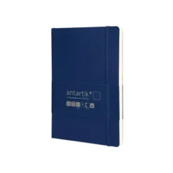 CUADERNO CON GOMILLA ANTARTIK NOTES TAPA BLANDA A5 HOJAS PUNTOS AZUL MARINO 80 HOJAS 80 GR FSC