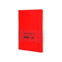 CUADERNO CON GOMILLA ANTARTIK NOTES TAPA BLANDA A5 HOJAS CUADRICULA ROJO 80 HOJAS 80 GR FSC
