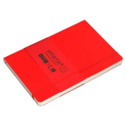 CUADERNO CON GOMILLA ANTARTIK NOTES TAPA BLANDA A5 HOJAS CUADRICULA ROJO 80 HOJAS 80 GR FSC