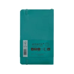 CUADERNO CON GOMILLA ANTARTIK NOTES TAPA BLANDA A6 RAYAS VERDE AGUAMARINA 100 HOJAS 80 GR FSC