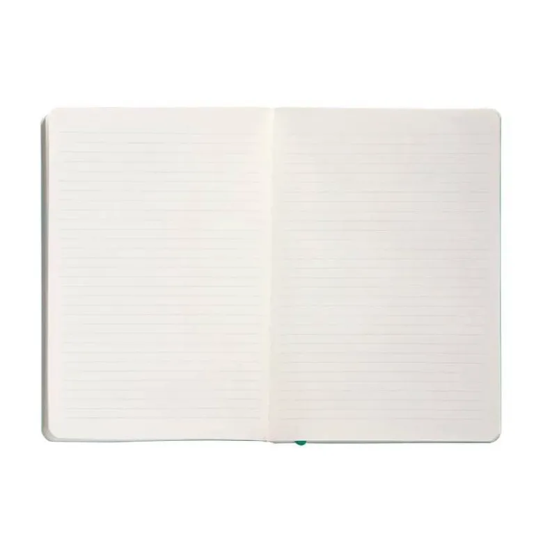 CUADERNO CON GOMILLA ANTARTIK NOTES TAPA BLANDA A5 HOJAS RAYAS TURQUESA 80 HOJAS 80 GR FSC