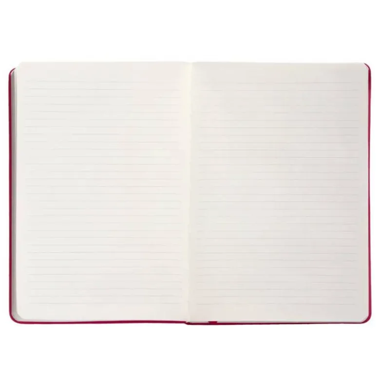 CUADERNO CON GOMILLA ANTARTIK NOTES TAPA DURA A5 HOJAS RAYAS BURDEOS 100 HOJAS 80 GR FSC