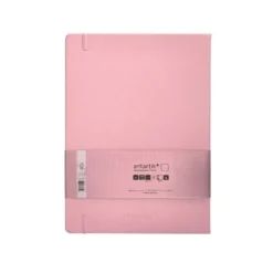 CUADERNO CON GOMILLA ANTARTIK NOTES TAPA DURA A4 HOJAS LISAS ROSA PASTEL 100 HOJAS 80 GR FSC