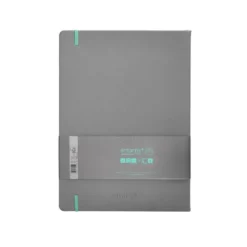 CUADERNO CON GOMILLA ANTARTIK NOTES TAPA DURA A4 HOJAS CUADRICULA GRIS Y TURQUESA 100 HOJAS 80 GR FSC