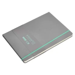 CUADERNO CON GOMILLA ANTARTIK NOTES TAPA DURA A4 HOJAS CUADRICULA GRIS Y TURQUESA 100 HOJAS 80 GR FSC
