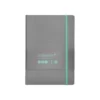 CUADERNO CON GOMILLA ANTARTIK NOTES TAPA BLANDA A5 HOJAS LISAS GRIS Y TURQUESA 80 HOJAS 80 GR FSC