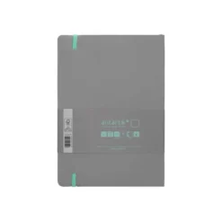 CUADERNO CON GOMILLA ANTARTIK NOTES TAPA BLANDA A5 HOJAS LISAS GRIS Y TURQUESA 80 HOJAS 80 GR FSC