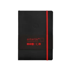 CUADERNO CON GOMILLA ANTARTIK NOTES TAPA BLANDA A5 HOJAS PUNTOS NEGRO Y ROJO 80 HOJAS 80 GR FSC