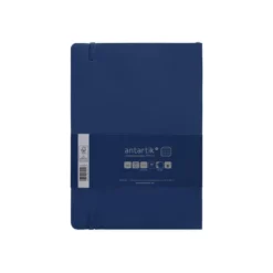 CUADERNO CON GOMILLA ANTARTIK NOTES TAPA BLANDA A5 HOJAS CUADRICULA AZUL MARINO 80 HOJAS 80 GR FSC