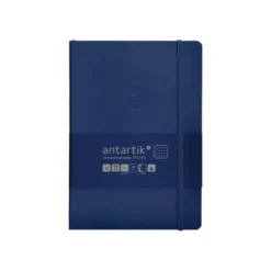 CUADERNO CON GOMILLA ANTARTIK NOTES TAPA BLANDA A5 HOJAS CUADRICULA AZUL MARINO 80 HOJAS 80 GR FSC