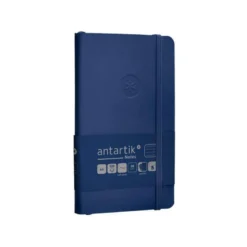 CUADERNO CON GOMILLA ANTARTIK NOTES TAPA BLANDA A6 RAYAS AZUL MARINO 100 HOJAS 80 GR FSC