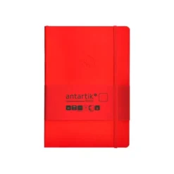 CUADERNO CON GOMILLA ANTARTIK NOTES TAPA BLANDA A5 HOJAS LISAS ROJO 80 HOJAS 80 GR FSC