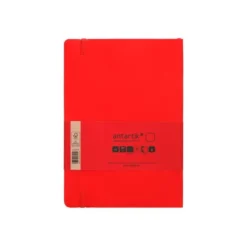 CUADERNO CON GOMILLA ANTARTIK NOTES TAPA BLANDA A5 HOJAS LISAS ROJO 80 HOJAS 80 GR FSC