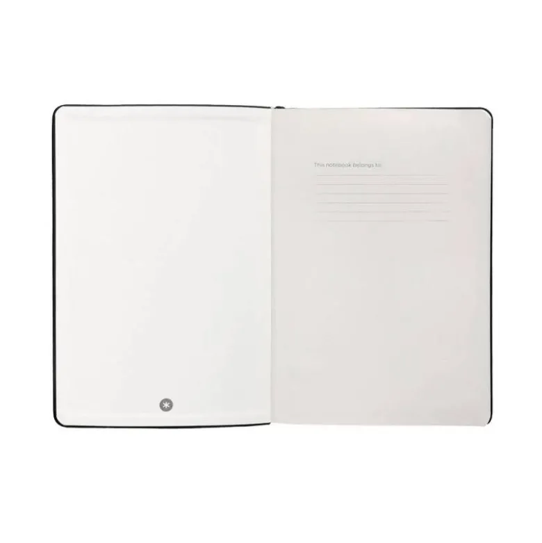 CUADERNO CON GOMILLA ANTARTIK NOTES TAPA DURA A4 HOJAS CUADRICULA NEGRO 100 HOJAS 80 GR FSC