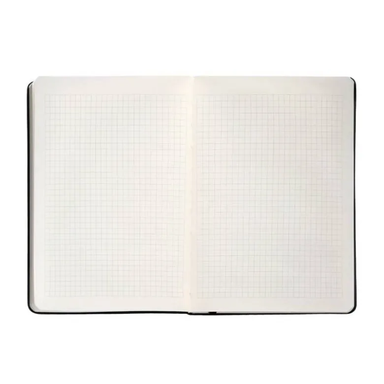 CUADERNO CON GOMILLA ANTARTIK NOTES TAPA DURA A4 HOJAS CUADRICULA NEGRO 100 HOJAS 80 GR FSC