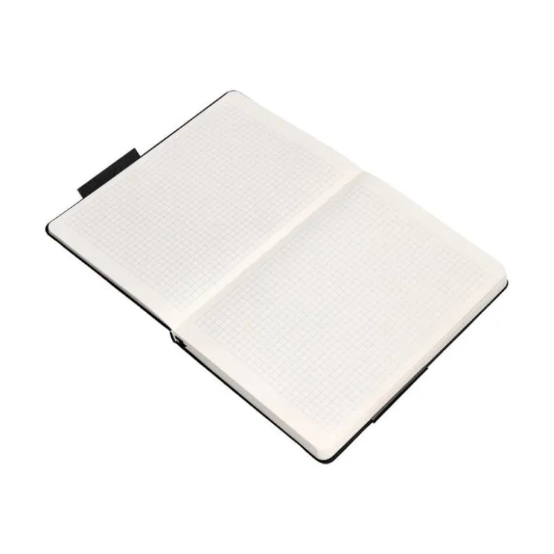 CUADERNO CON GOMILLA ANTARTIK NOTES TAPA DURA A4 HOJAS CUADRICULA NEGRO 100 HOJAS 80 GR FSC