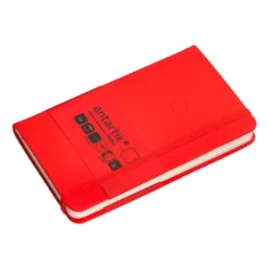 CUADERNO CON GOMILLA ANTARTIK NOTES TAPA DURA A6 HOJAS LISAS ROJO 100 HOJAS 80 GR FSC