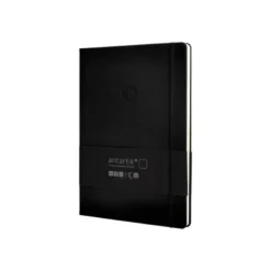 CUADERNO CON GOMILLA ANTARTIK NOTES TAPA DURA A4 HOJAS LISAS NEGRO 100 HOJAS 80 GR FSC