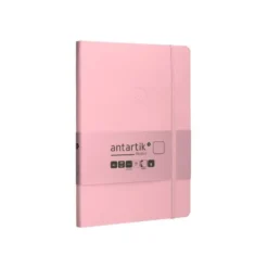 CUADERNO CON GOMILLA ANTARTIK NOTES TAPA BLANDA A5 HOJAS LISAS ROSA PASTEL 80 HOJAS 80 GR FSC