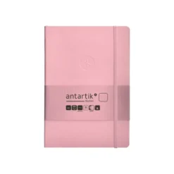 CUADERNO CON GOMILLA ANTARTIK NOTES TAPA BLANDA A5 HOJAS LISAS ROSA PASTEL 80 HOJAS 80 GR FSC