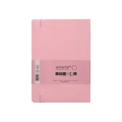 CUADERNO CON GOMILLA ANTARTIK NOTES TAPA BLANDA A5 HOJAS LISAS ROSA PASTEL 80 HOJAS 80 GR FSC