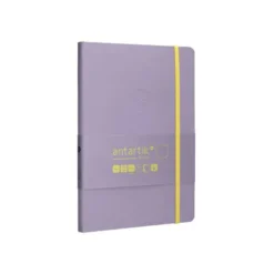 CUADERNO CON GOMILLA ANTARTIK NOTES TAPA BLANDA A5 HOJAS LISAS MORADO Y AMARILLO 80 HOJAS 80 GR FSC